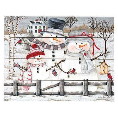 The Snow Family Pallet Art - The Fox Decor